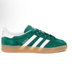 Adidas Gazelle Forest Green and White Sneakers